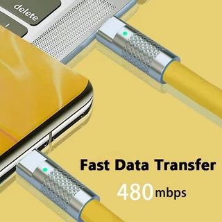 HOHO ชุดสายชาร์จเร็ว USB สายชาร์จซิลิโคนโลหะ 120W data PD USB charging cable สายชาร์จ ipad ใช้ได้นานทนทาน