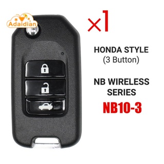 รีโมตกุญแจรถยนต์ 3 ปุ่ม สําหรับ KEYDIY NB10-3 KD Honda Style for KD900 KD-X2 KD MINI KD-MAX 1 ชิ้น