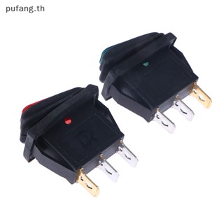 Pufang สวิตช์ไฟ LED 3 Pin 12V 220V 20A ทรงสี่เหลี่ยมผืนผ้า