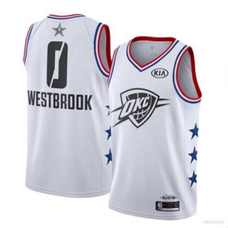 เสื้อกีฬาแขนกุด ลายทีม All-Star Game NBA Jersey Oklahoma Thunder Westbrook HQ7 2019 QH7