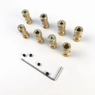 อะแดปเตอร์ข้อต่อเพลามอเตอร์ คัปปลิ้งมอเตอร์ coupling ทองเหลือง อะแดปเตอร์เชื่อมต่อมอเตอร์ทองแดง cnc part