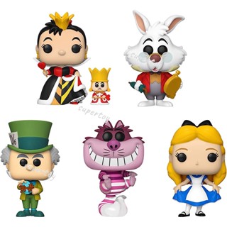 Funko Pop! Alice in Wonderland ชุดครบรอบ 70 ปี 5 ชิ้น - Alice Curtsying Cheshire Cat, Mad Hatter, White Rabbit and Queen of Hearts