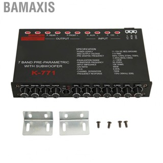 Bamaxis 7 Band Car Audio Equalizer  Car Amplifier Equalizer Black Volume Control  for RV RTV