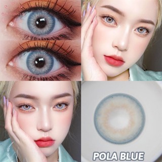 Pola blue คอนแทคเลนส์สีธรรมชาติ คอนแทคเลนส์สี รายปี สําหรับดวงตา บิ๊กบิวตี้ นักเรียน คอนแทคเลนส์ ตา เครื่องสําอาง ตาสี