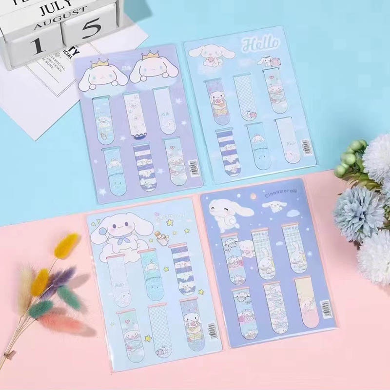 ที่คั่นหนังสือ แบบแม่เหล็ก ขนาดเล็ก ลายการ์ตูน แบบสร้างสรรค์ เครื่องเขียน สําหรับนักเรียน จํานวน 6 ชิ้น