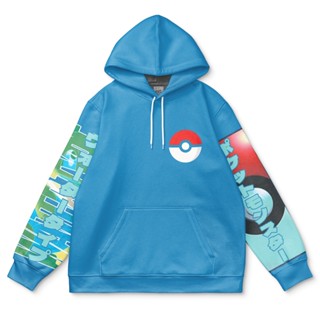 เสื้อกันหนาว มีฮู้ด ลาย Squirtle Pokemon Streetwear