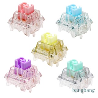 Bang สวิตช์คีย์บอร์ดเชิงเส้น RGB 5pin 30g 45g 62g 67g 80g 60m สีทอง สําหรับคีย์บอร์ด Mechanical