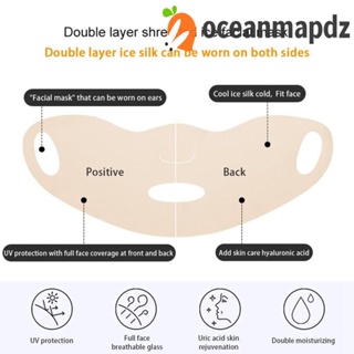 OCEANMAPDZ ผ้าพันคอ ผ้าเรยอน ป้องกันรังสียูวี กันแดด เหมาะกับใส่ขี่จักรยาน กอล์ฟ เดินป่า สําหรับผู้หญิง และผู้ชาย