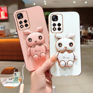 เคสโทรศัพท์มือถือนิ่ม ลายกระต่าย พร้อมขาตั้ง สําหรับ Huawei Honor 80 GT 70 X7 X8 8X 50 10 Lite Nova Y90 Y70 8 SE Pro