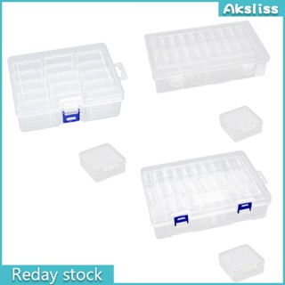 Aks กล่องเก็บลูกปัด ขนาดเล็ก 15 24 30 ช่อง สําหรับตกแต่งเล็บ Diy