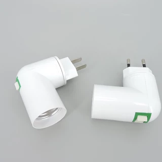 EU US ปลั๊ก E27 สกรูปรับโคมไฟฐาน light power ซ็อกเก็ตแปลงหลอดไฟหมุนผู้ถือเปิด/ปิดอะแดปเตอร์ TH23B2