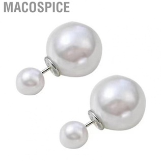 Macospice Pearl Ear Stud  Trendy Safe Delicate Earring Alloy for Dating