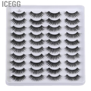 Icegg Eye Lashes Easy To Apply Dense Curly 20 Pairs for Party