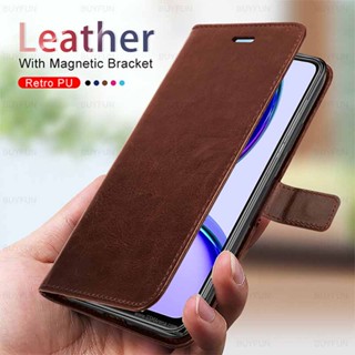 เคสมือถือ แบบหนัง ฝาพับแม่เหล็ก พร้อมช่องใส่บัตร สําหรับ Realme C53 Realmi C53 C 53 53C RealmeC53 6.74 นิ้ว