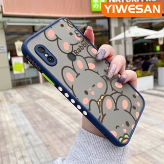 สําหรับ Xiaomi Redmi Note 6 Note 6 Pro เคสการ์ตูนกระต่ายน่ารัก แฟชั่น ฝ้า แข็ง เคสโทรศัพท์ ขอบ ซิลิโคนนิ่ม เคสกันกระแทก