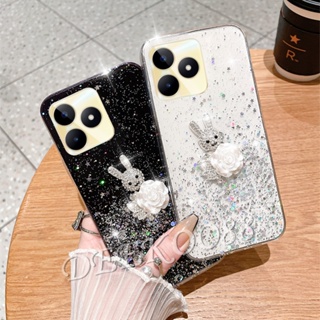 เคสโทรศัพท์มือถือ TPU แบบนิ่ม ลายการ์ตูนกระต่าย 3D สําหรับ Realme C53 C55 NFC 10T 10 Pro+ Pro 5G Coca-Cola Edition 4G Plus 2023 RealmeC53