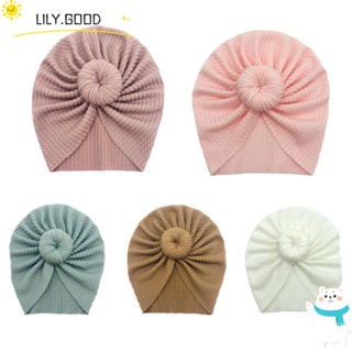 LILY ผ้าโพกหัว ผ้าฝ้าย สีพื้น สําหรับเด็กทารกแรกเกิด
