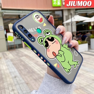 เคสโทรศัพท์มือถือ แบบใส ขอบสี่เหลี่ยม กันกระแทก ลายการ์ตูนชินจังซน สําหรับ Huawei Y7P P40 Lite E