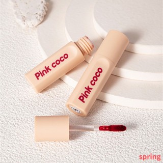 Pinkcoco ลิปกลอส เนื้อกํามะหยี่ กันน้ํา ติดทนนาน 6 สี