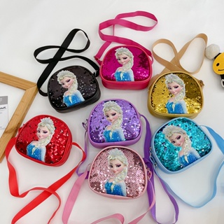 Disney Princess Series กระเป๋าสะพายข้าง Frozen 2 Elsa Sofia กระเป๋าสะพายไหล่ กระเป๋าถือแฟชั่น สําหรับเด็กผู้หญิง ของขวัญเด็ก