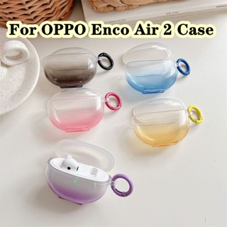 【คุณภาพสูง】เคสหูฟังนิ่ม แบบใส ไล่โทนสี สําหรับ OPPO Enco Air 2 Enco Air 2