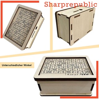 [Sharprepublic] กล่องไม้นับเหรียญ พร้อมเคาน์เตอร์ สําหรับเด็ก และผู้ใหญ่