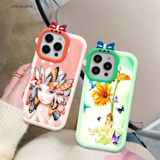 Realme Narzo 50 ออปโป้ สำหรับ Case Colored Butterfly เคส เคสโทรศัพท์ เคสมือถือ Full Back Cover Soft Silicone Cases Shockproof Casing Protective Shell