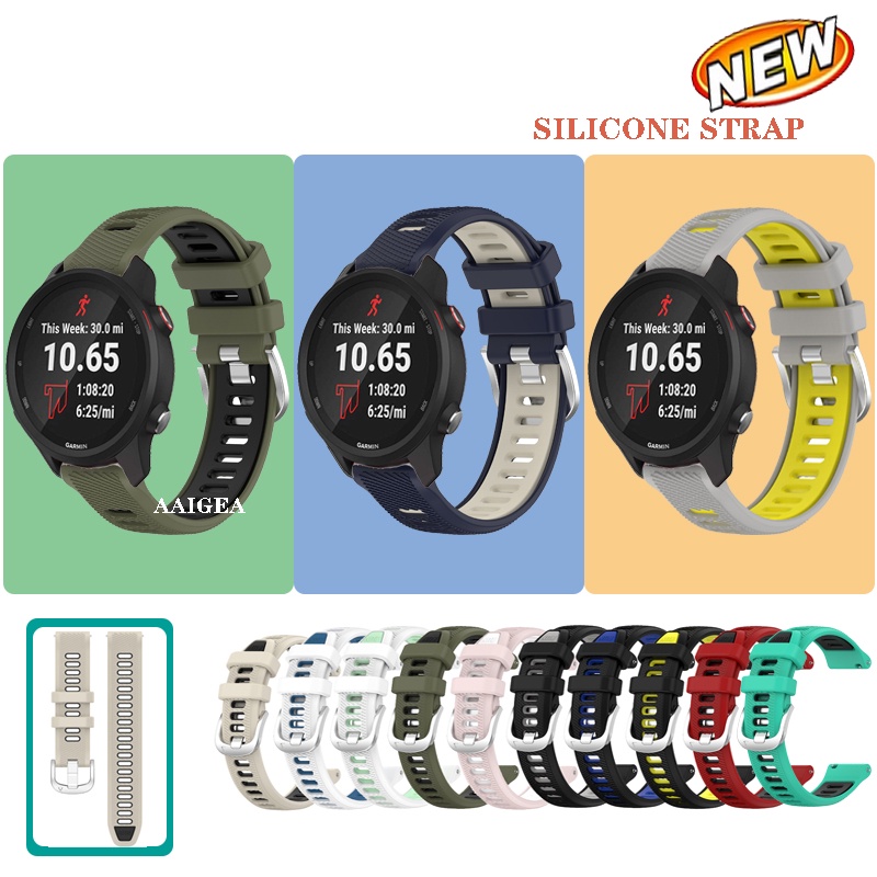 20 มม.สายนาฬิกา Run สายซิลิโคนสําหรับผู้เบิกทาง Garmin 170 70 645 245 55 158 165 / Venu Sq 2 / Vivomove HR