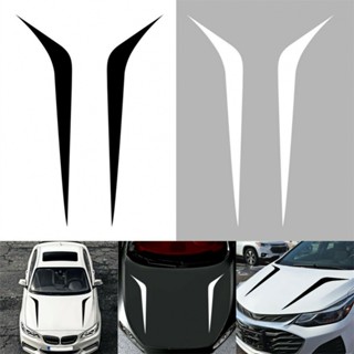 ⚡READYSTOCK⚡Car Accessories Auto Body Hood Decals Racing Stripes Vinyl Stickers 2pcs