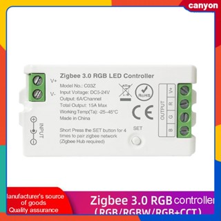 Zigbee 3.0 Wifi Rgb Led Controller เปลี่ยนสีได้ 16 ล้านสี ปรับความสว่างได้ Tuya Smart Life App รีโมทควบคุม รองรับการควบคุมเสียงแคนยอน