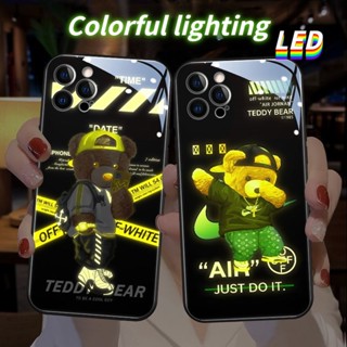 Mg เคสโทรศัพท์มือถือ LED ลายหมี สําหรับ Huawei P30pro P50pro P40pro+ Honor50pro nova11pro mate50Pro 30Epro nova7se 8se mate40Pro HonorX7 X8 70Pro