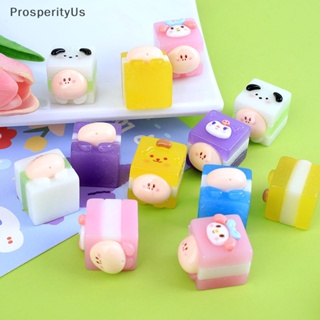 [ProsperityUs] ตุ๊กตาการ์ตูน Kuromi Melody Cinnamoroll ทรงสี่เหลี่ยม ขนาดเล็ก เรืองแสง สําหรับตกแต่งบ้านตุ๊กตา 1 ชิ้น