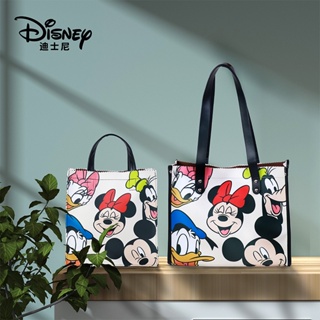 กระเป๋าสะพายไหล่ กระเป๋าช้อปปิ้ง พิมพ์ลาย Disney Mickey จุของได้เยอะ แบบพกพา