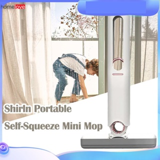 Mini Mop แฮนด์ฟรี Squeeze Sponge Mop แบบพกพาพับขี้เกียจในครัวเรือน Mini Desktop Glass เครื่องมือทำความสะอาดหน้าจอดูดซับกระจก Wiper homelove