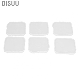 Disuu Coaster Mold Silicone Material 6 Shape Molds DIY Kit for Household Automobile