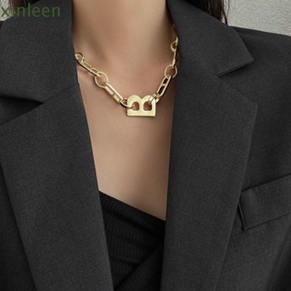 เครื่องประดับ โซ่อัลลอย แบบหนา ลายตัวอักษร ขนาดใหญ่