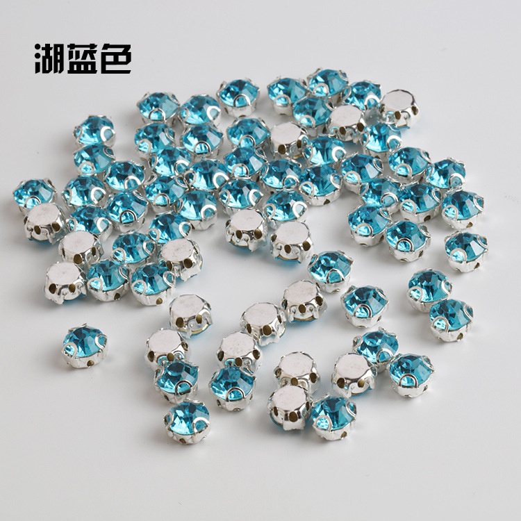 เพชรเทียม พลอยเทียม คริสตัล ทรงกลม 3D พร้อมกรงเล็บ สําหรับเย็บเสื้อผ้า ชุดเดรส ทํางาน - รูปที่ 5