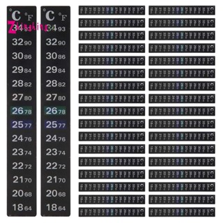 เครื่องวัดอุณหภูมิดิจิทัล แถบคริสตัล มีกาวในตัว สําหรับตู้ปลา 36 ชิ้น