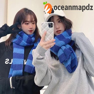 OCEANMAPDZ ผ้าพันคอ ผ้าถัก แบบหนา ขนาดใหญ่ ให้ความอบอุ่น สไตล์ญี่ปุ่น เหมาะกับฤดูหนาว สําหรับผู้หญิง