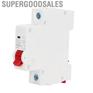 Supergoodsales Circuit Breaker 1P DC 250V MCB 6A DIN Rail Mount Protection Switch 6000A Breaking