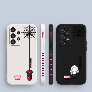 เคสโทรศัพท์มือถือ พิมพ์ลาย Spiderman Spider Gwen มีลายด้านข้าง สร้างสรรค์ สําหรับ Samsung Galaxy A90 A80 A73 A72 A71 A70 A60 A54 A53 A52 A51 A50 A30 S A42 A40 A34 A33 A32 A32 A31 A30 A24 A23 5G