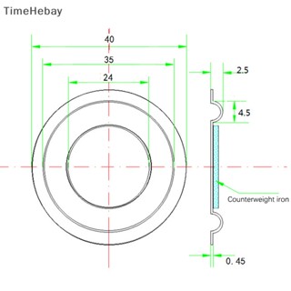 Timehebay ไดอะแฟรมลําโพงหม้อน้ําเบส 40 มม.-1 ความถี่ต่ํา EN