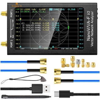 เครื่องวิเคราะห์เสาอากาศ 50KHz-3GHz HF VHF UHF VNA พร้อมพารามิเตอร์วัด 5000MAh