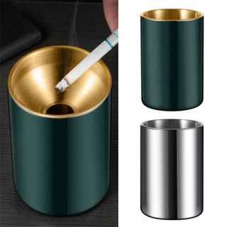 Ashtray ที่เขี่ยบุหรี่สแตนเลส กันลม ไร้ควัน หรูหรา อุปกรณ์เสริม สําหรับบ้าน ออฟฟิศ