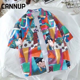 CANNUP เสื้อ เสื้อลายดอก เสื้อฮาวาย ส่ได้ทั้งชาย-หญิง ใส่สบายๆ เสื้อสงกรานต์ C26A033