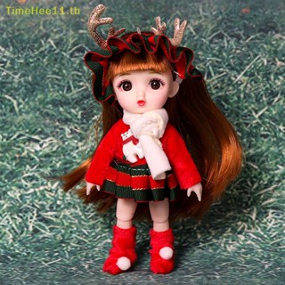 Timehee ตุ๊กตาเจ้าหญิงน่ารัก 16 ซม. พร้อมเสื้อผ้า bjd ob11 ของเล่น สําหรับเด็กผู้หญิง DIY TH