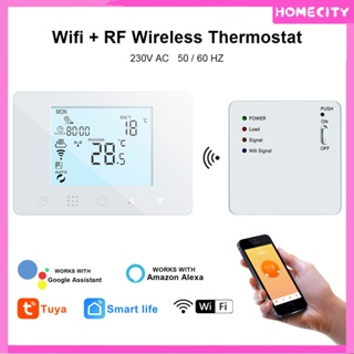[พร้อม] Smart Wifi Thermostat Wall Floor Heating Gas Temperature Controller App Remote Control Support Voice Control via Google Home Amazon Alexa