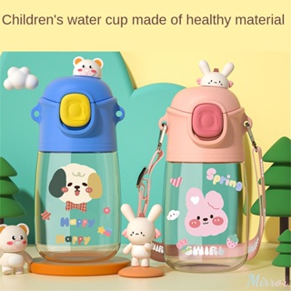 600ml Straw Water Cup Bpa Free Leak-proof Large Capacity Space Cup With Strap Summer Outdoor Portable Water Kettle Student Cute Water Bottle M