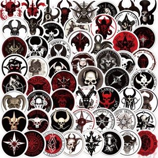 ❉ สติกเกอร์ Punk Darkness Hell - Gothic Skull Totem Series 01 สําหรับตกแต่ง ❉ สติกเกอร์แฟชั่น กันน้ํา DIY 55 ชิ้น/เซต