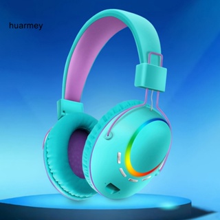 Huarmey ชุดหูฟังสเตอริโอไร้สาย บลูทูธ 5.1 ลดเสียงรบกวน RGB ความเที่ยงตรงสูง 6D สําหรับเล่นเกมคอมพิวเตอร์